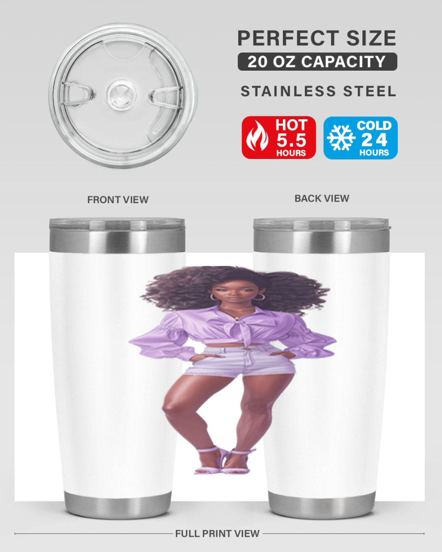 Fashion girl in lavender cotton tank top, showcasing a stylish and comfortable design perfect for casual wear.