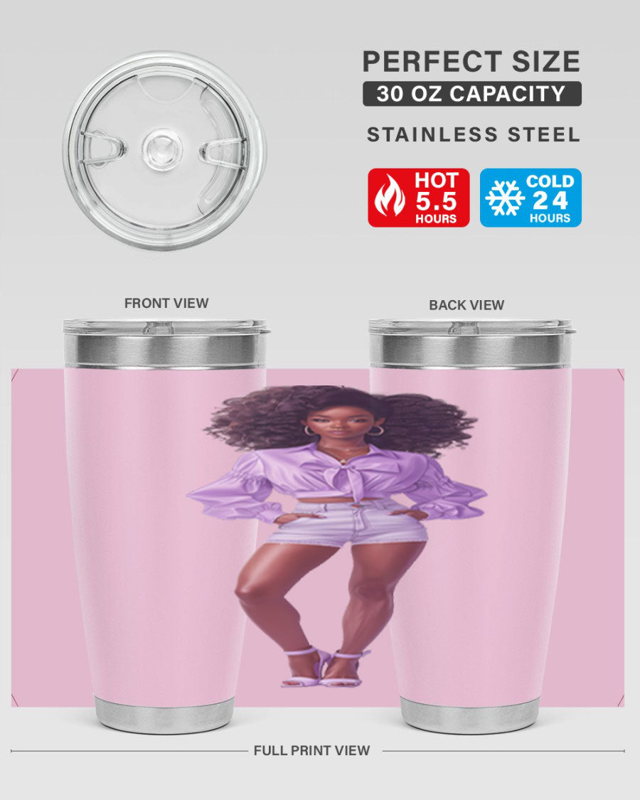 Fashion girl in lavender cotton tank top, showcasing a stylish and comfortable design perfect for casual wear.