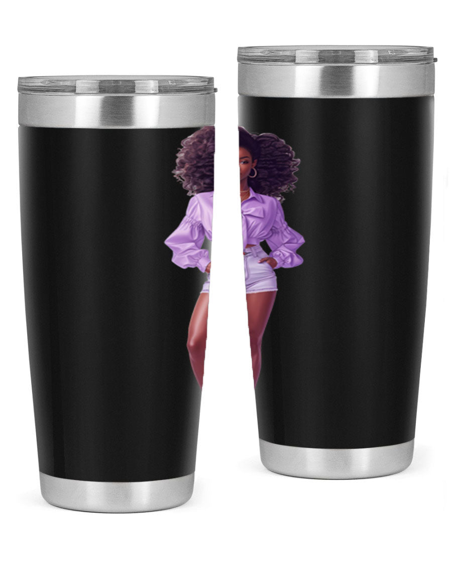 Fashion girl in lavender cotton tank top, showcasing a stylish and comfortable design perfect for casual wear.