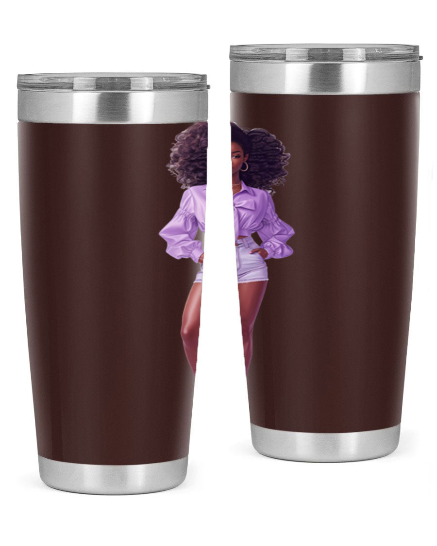 Fashion girl in lavender cotton tank top, showcasing a stylish and comfortable design perfect for casual wear.