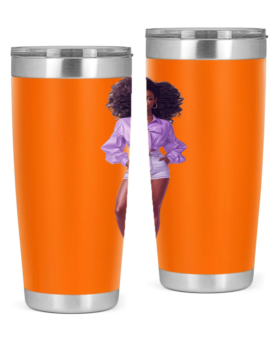 Fashion girl in lavender cotton tank top, showcasing a stylish and comfortable design perfect for casual wear.