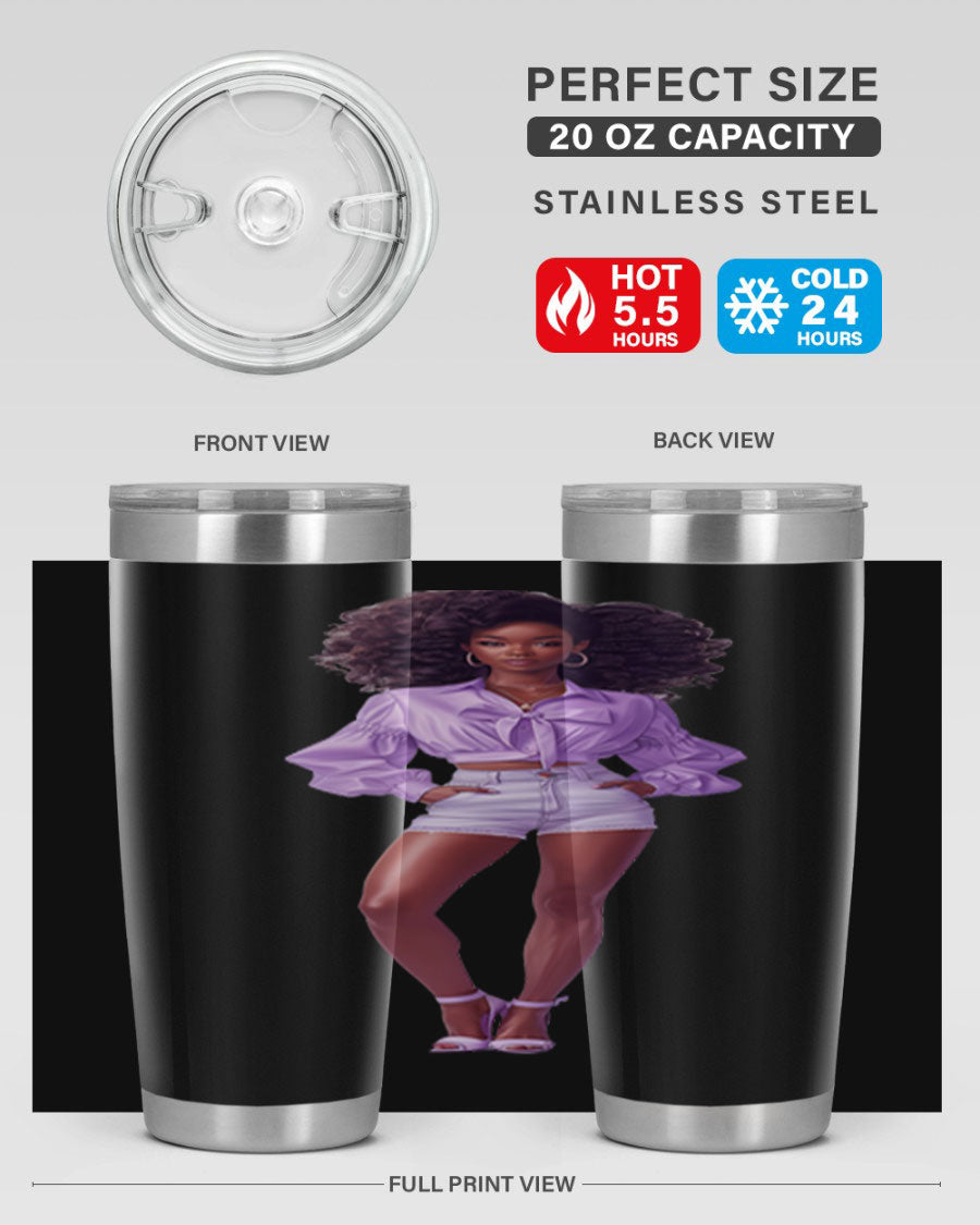 Fashion girl in lavender cotton tank top, showcasing a stylish and comfortable design perfect for casual wear.