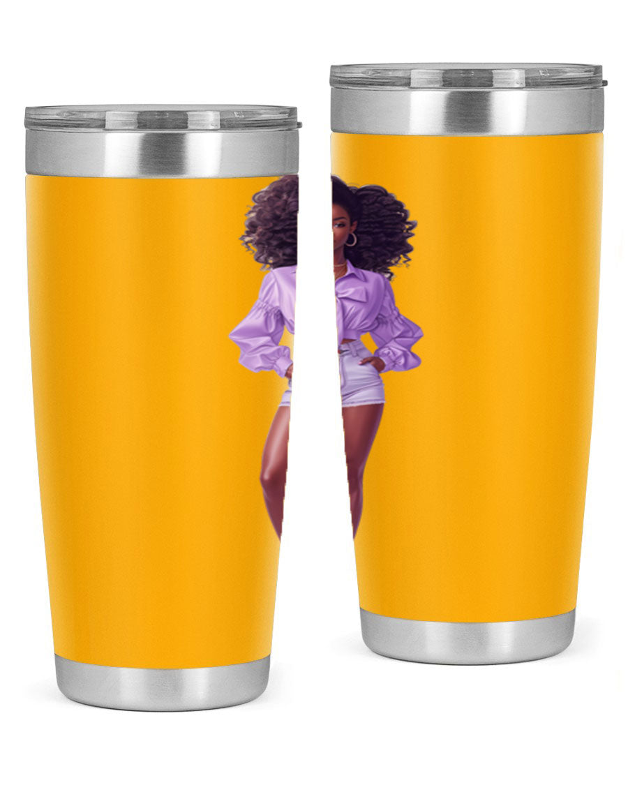 Fashion girl in lavender cotton tank top, showcasing a stylish and comfortable design perfect for casual wear.