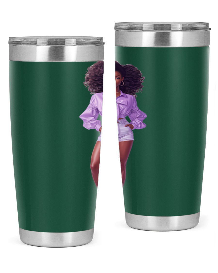 Fashion girl in lavender cotton tank top, showcasing a stylish and comfortable design perfect for casual wear.