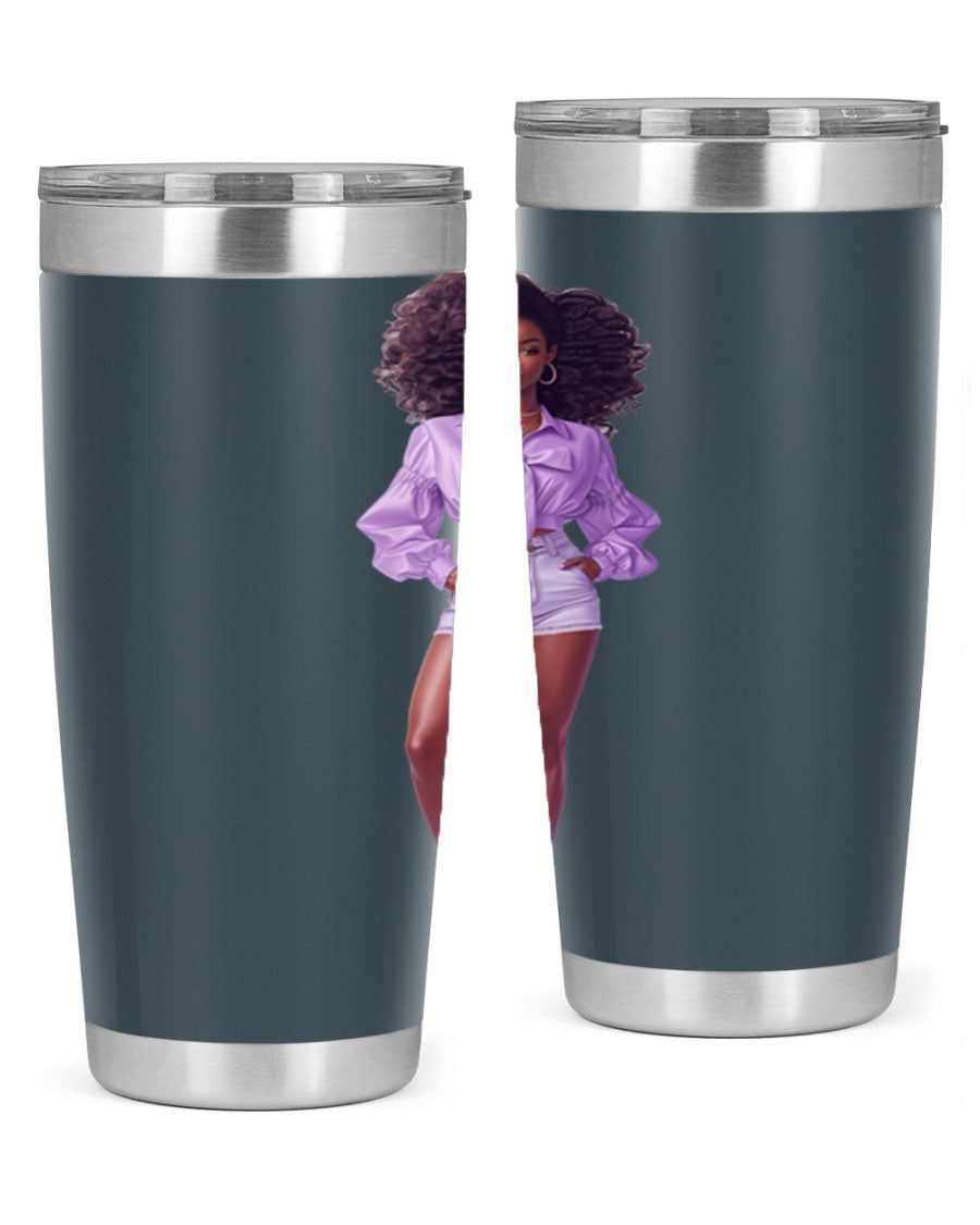 Fashion girl in lavender cotton tank top, showcasing a stylish and comfortable design perfect for casual wear.