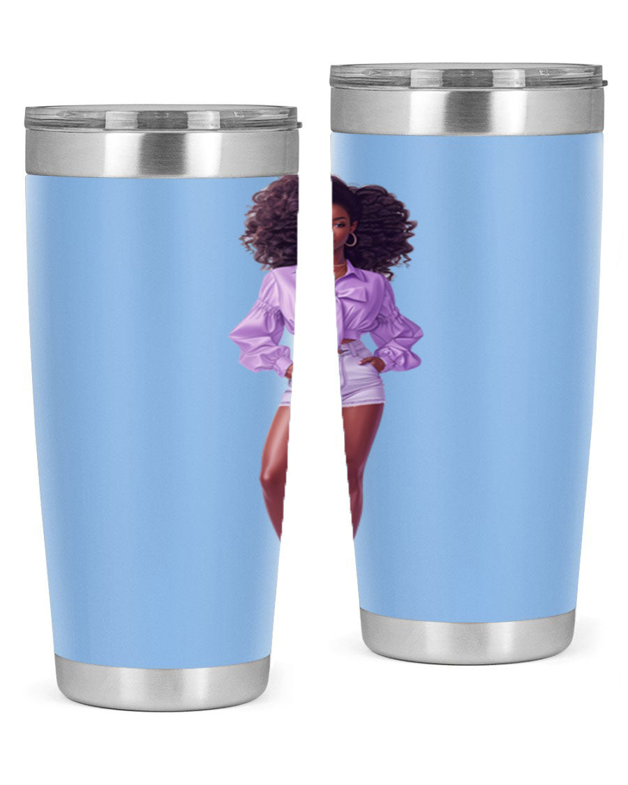 Fashion girl in lavender cotton tank top, showcasing a stylish and comfortable design perfect for casual wear.