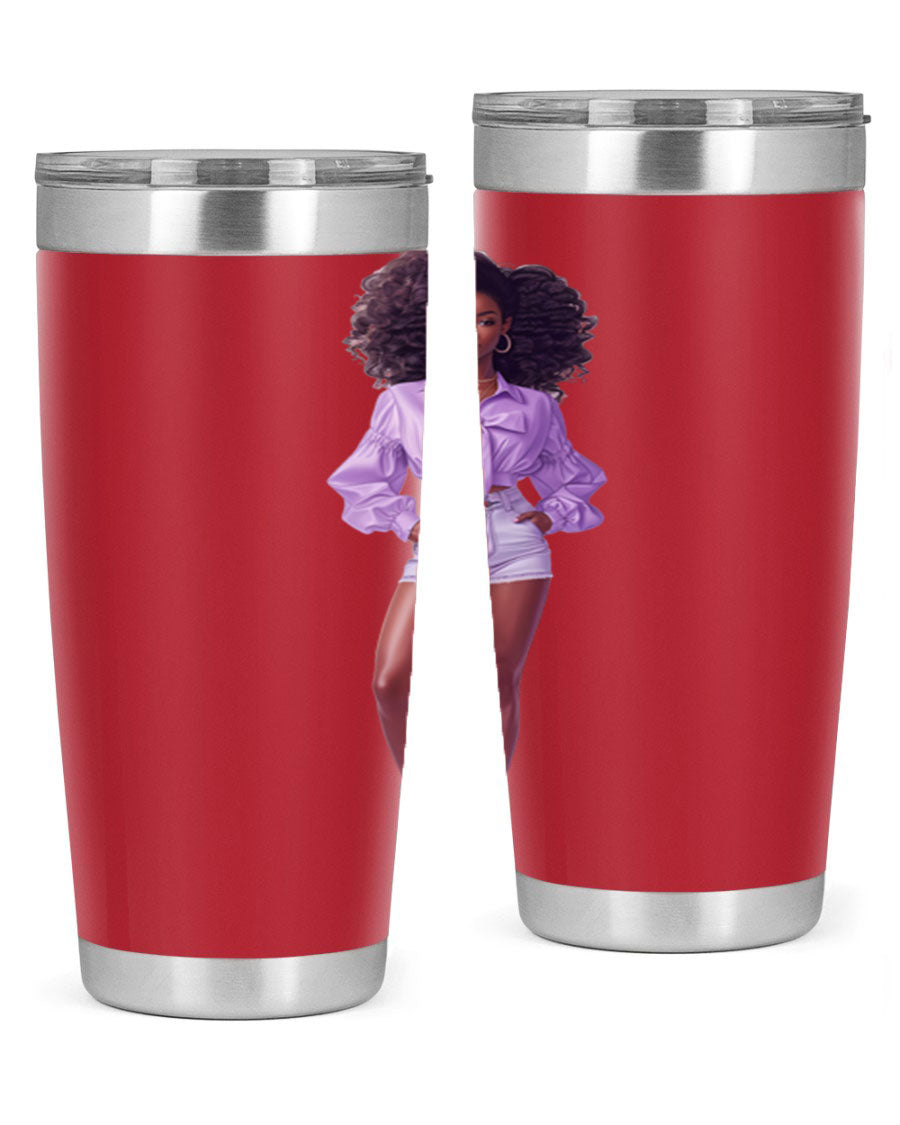 Fashion girl in lavender cotton tank top, showcasing a stylish and comfortable design perfect for casual wear.