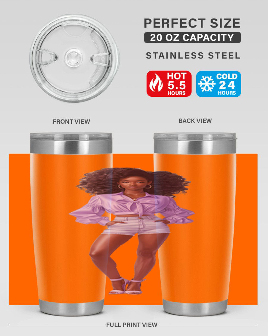 Fashion girl in lavender cotton tank top, showcasing a stylish and comfortable design perfect for casual wear.