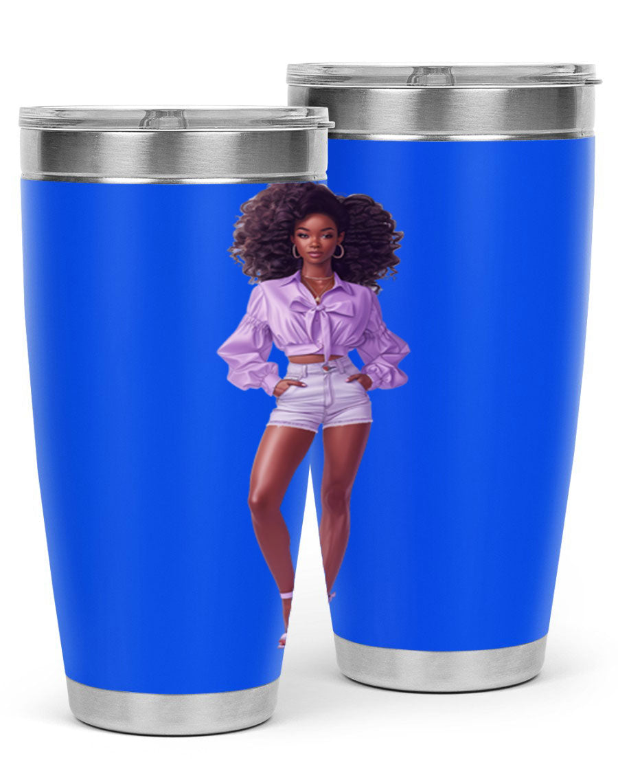 Fashion girl in lavender cotton tank top, showcasing a stylish and comfortable design perfect for casual wear.