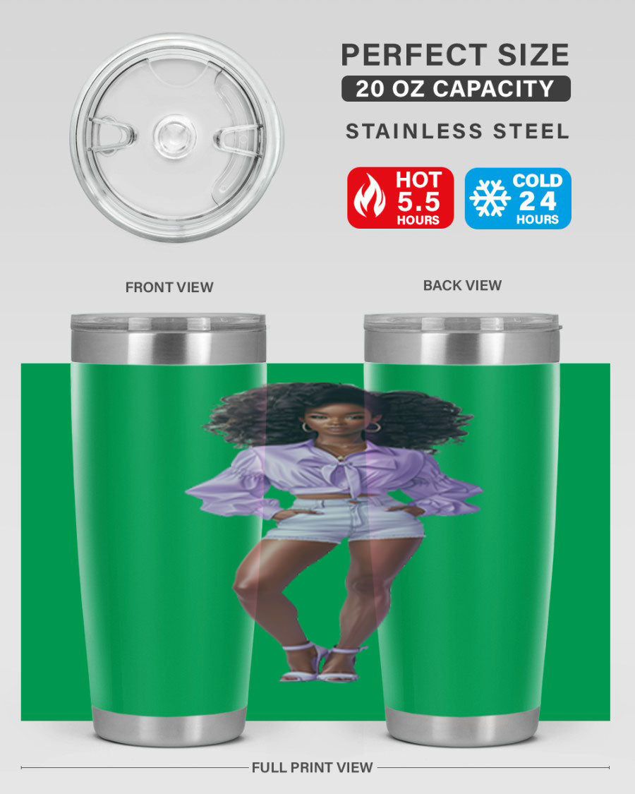 Fashion girl in lavender cotton tank top, showcasing a stylish and comfortable design perfect for casual wear.