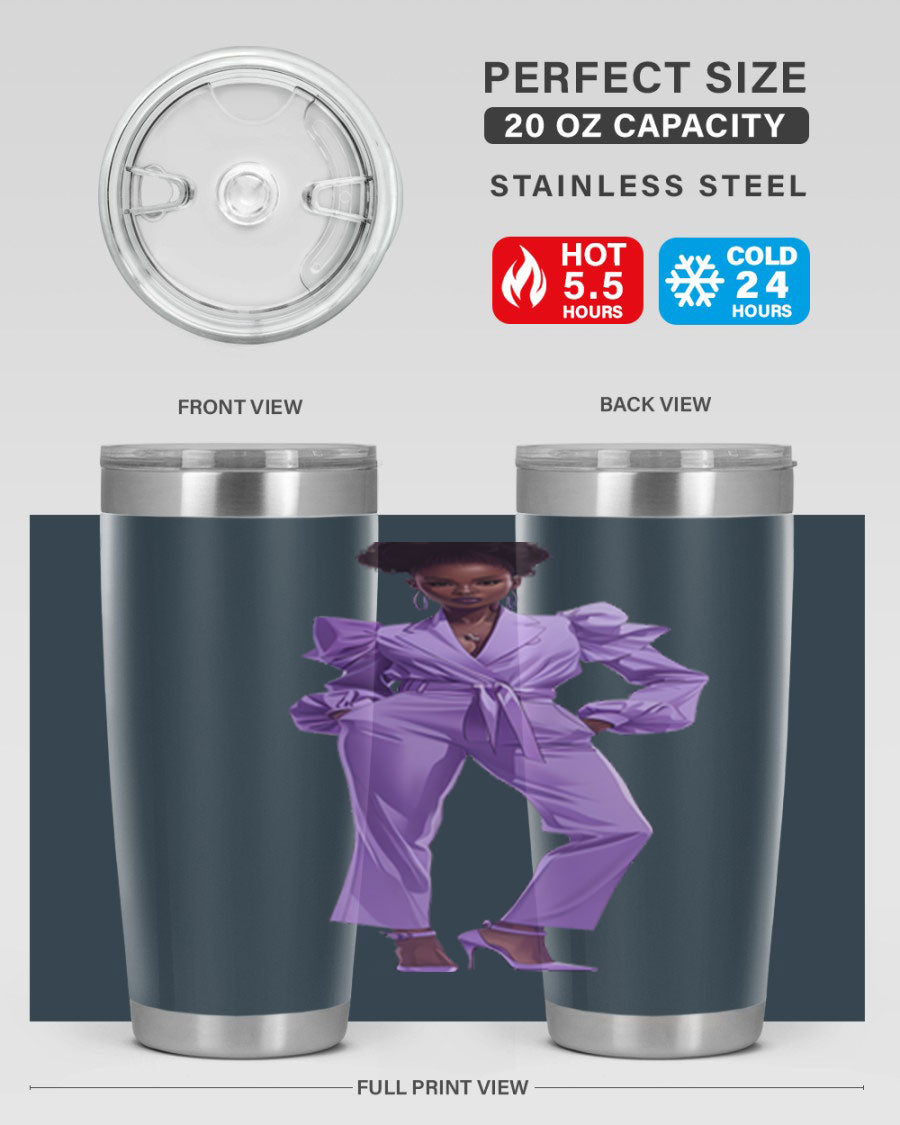 Fashion girl in lavender cotton tank top, showcasing a stylish design and soft fabric, perfect for casual wear.