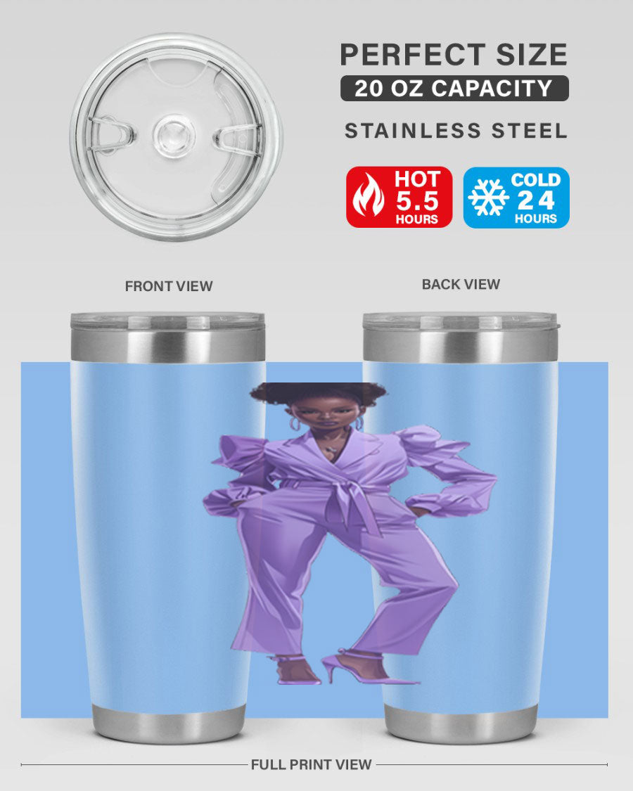 Fashion girl in lavender cotton tank top, showcasing a stylish design and soft fabric, perfect for casual wear.