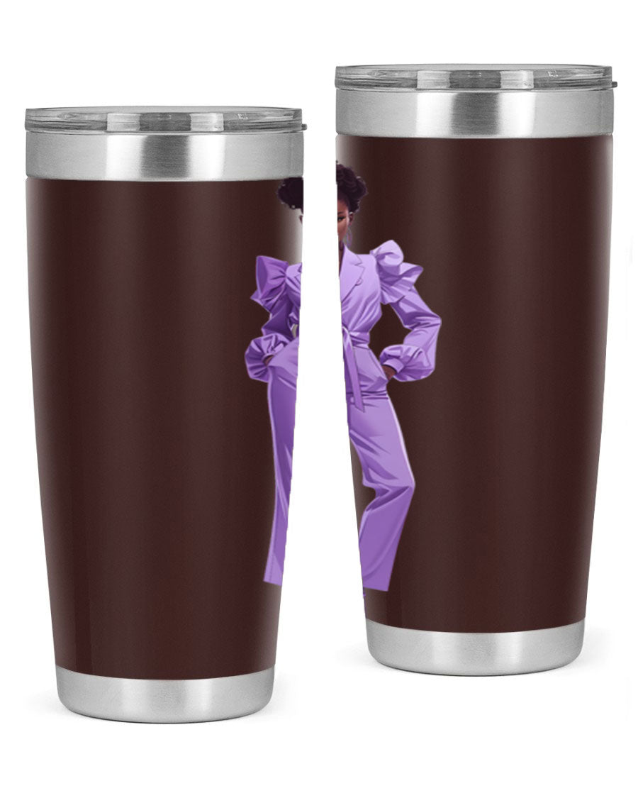 Fashion girl in lavender cotton tank top, showcasing a stylish design and soft fabric, perfect for casual wear.