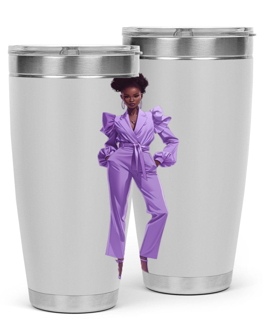 Fashion girl in lavender cotton tank top, showcasing a stylish design and soft fabric, perfect for casual wear.