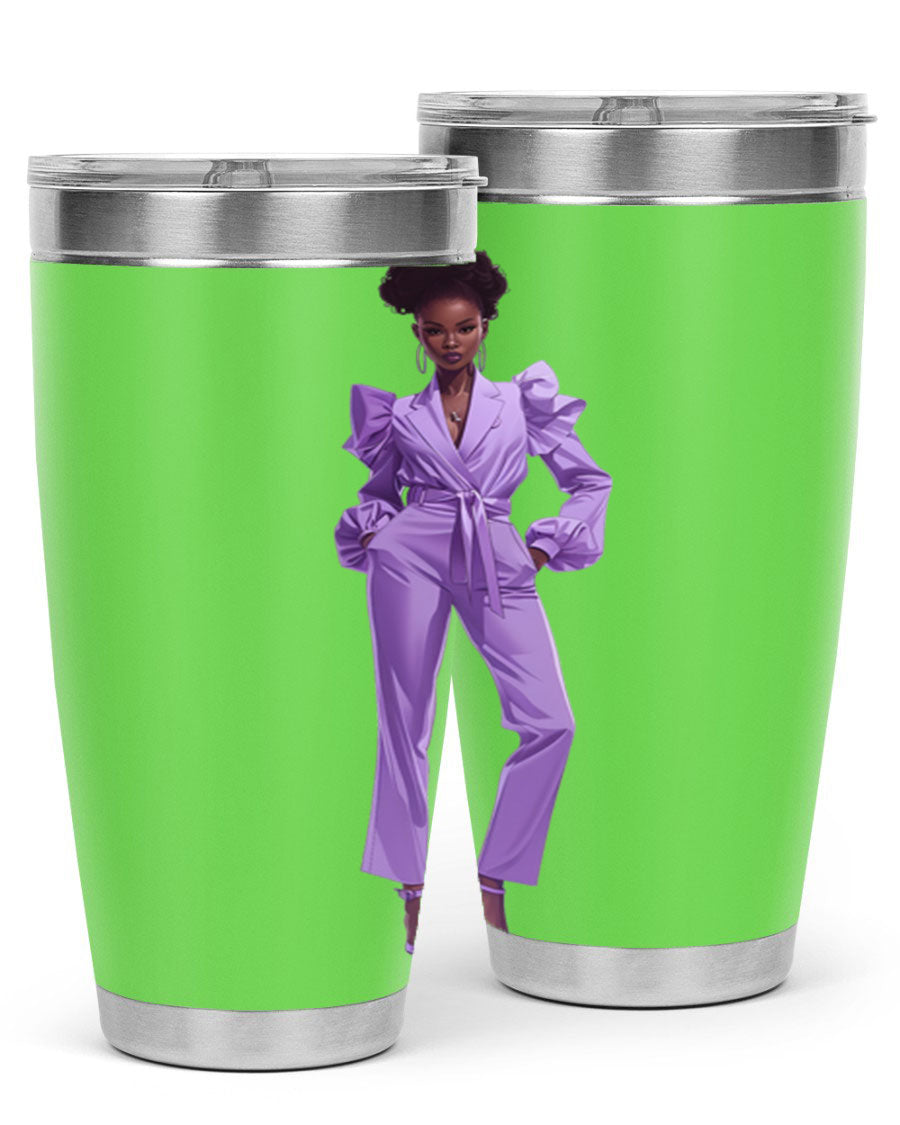 Fashion girl in lavender cotton tank top, showcasing a stylish design and soft fabric, perfect for casual wear.