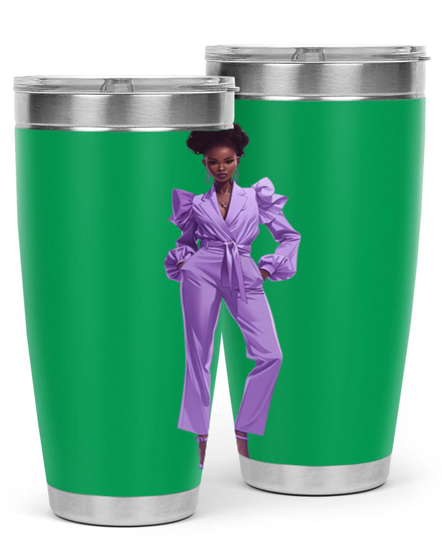 Fashion girl in lavender cotton tank top, showcasing a stylish design and soft fabric, perfect for casual wear.