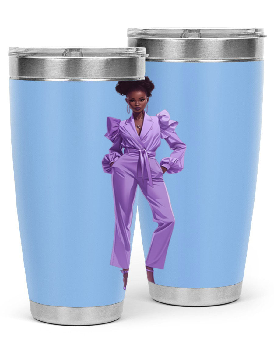 Fashion girl in lavender cotton tank top, showcasing a stylish design and soft fabric, perfect for casual wear.