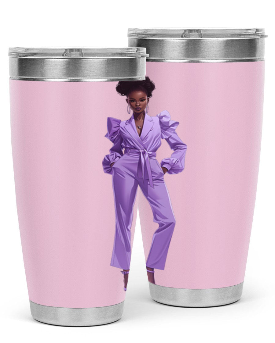 Fashion girl in lavender cotton tank top, showcasing a stylish design and soft fabric, perfect for casual wear.