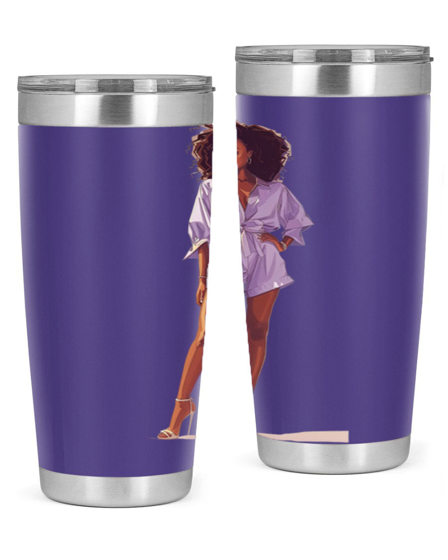 Fashion girl wearing a lavender cotton tank top, showcasing a stylish and comfortable design perfect for casual wear.