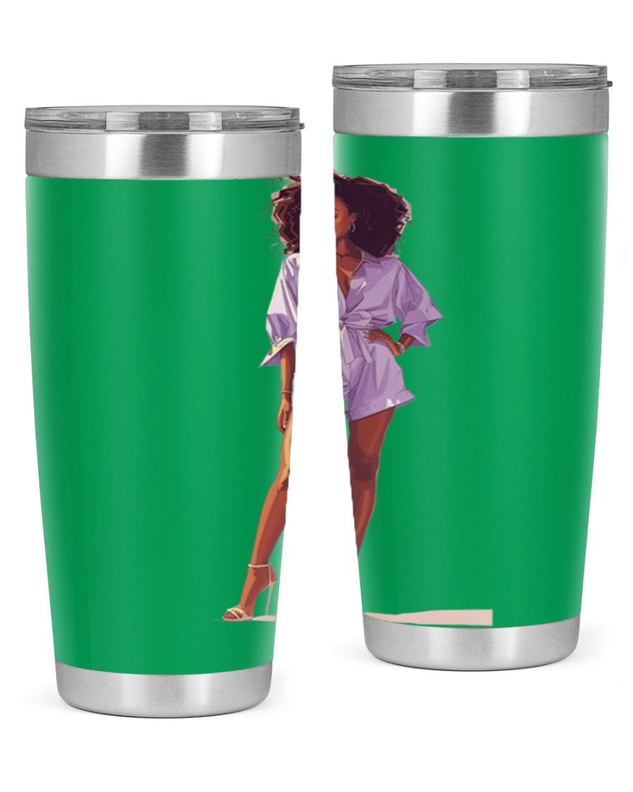 Fashion girl wearing a lavender cotton tank top, showcasing a stylish and comfortable design perfect for casual wear.