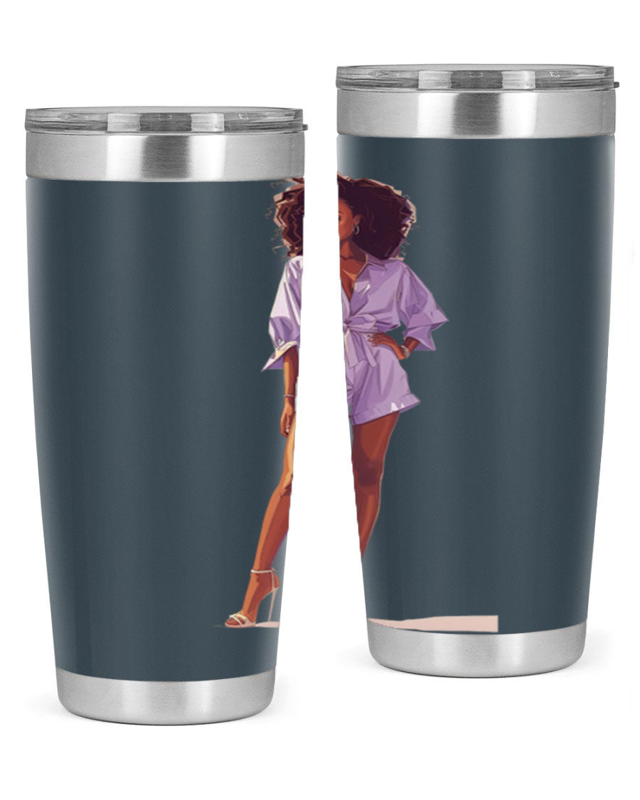 Fashion girl wearing a lavender cotton tank top, showcasing a stylish and comfortable design perfect for casual wear.