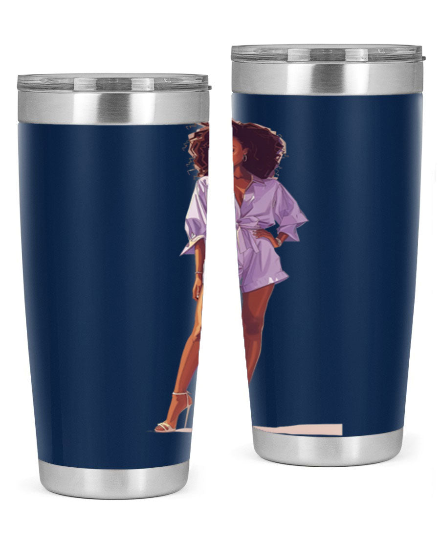 Fashion girl wearing a lavender cotton tank top, showcasing a stylish and comfortable design perfect for casual wear.