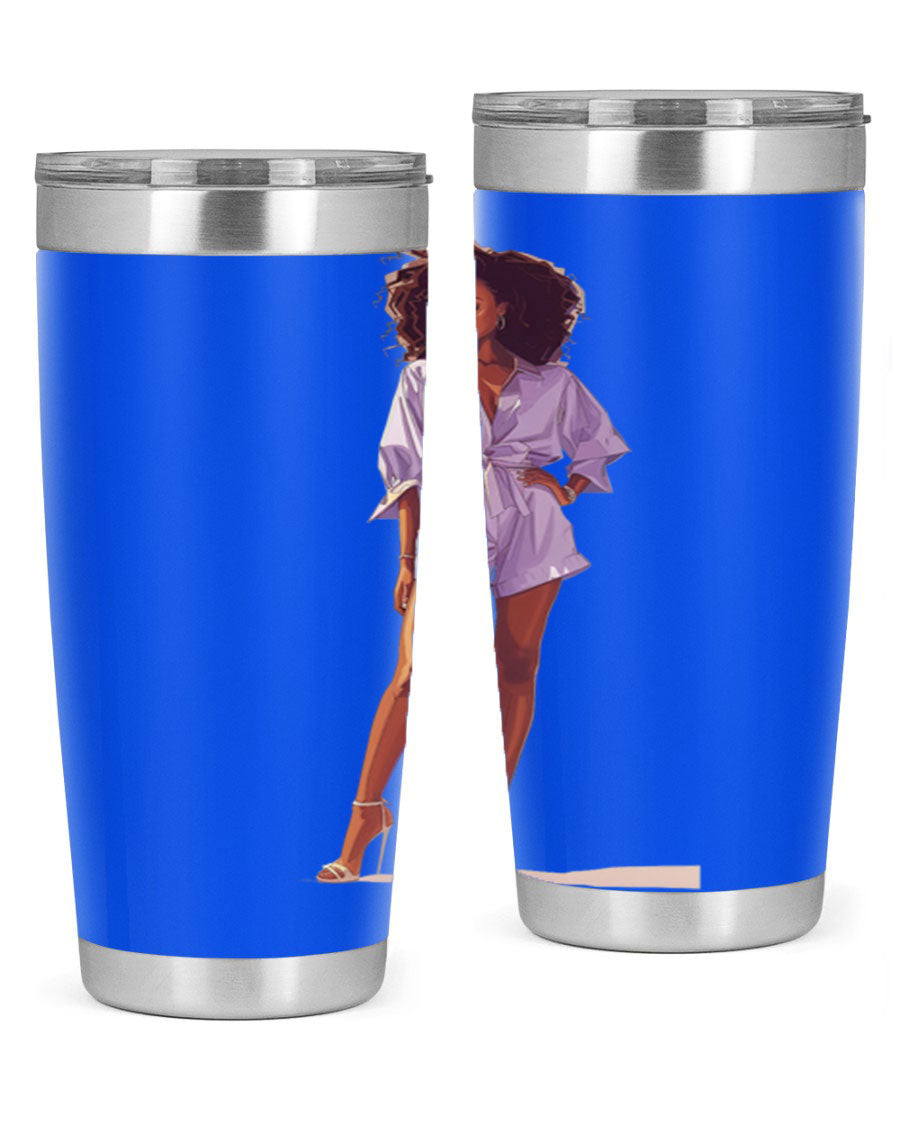 Fashion girl wearing a lavender cotton tank top, showcasing a stylish and comfortable design perfect for casual wear.