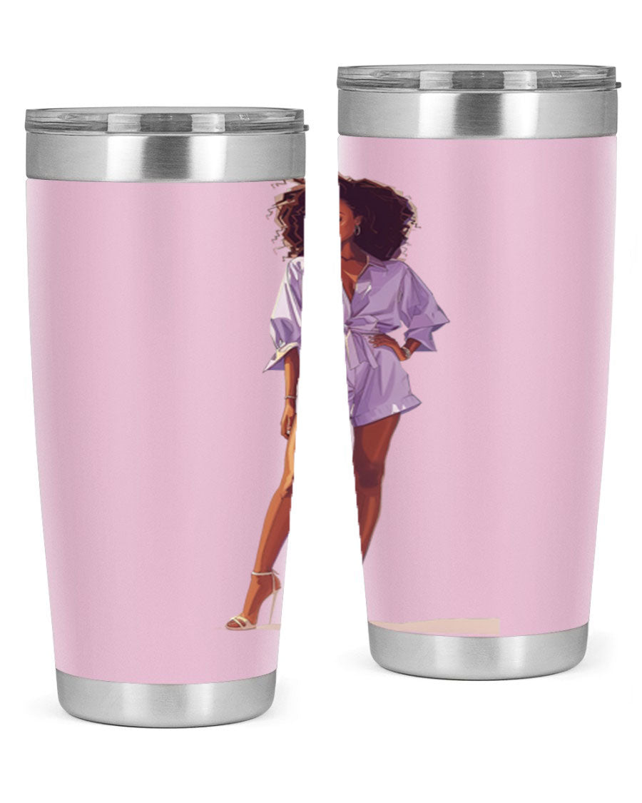 Fashion girl wearing a lavender cotton tank top, showcasing a stylish and comfortable design perfect for casual wear.