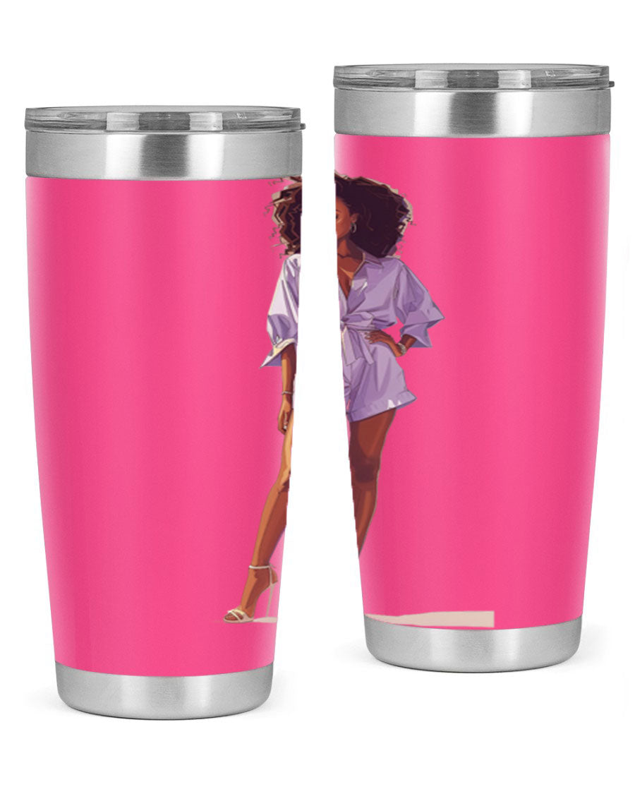 Fashion girl wearing a lavender cotton tank top, showcasing a stylish and comfortable design perfect for casual wear.