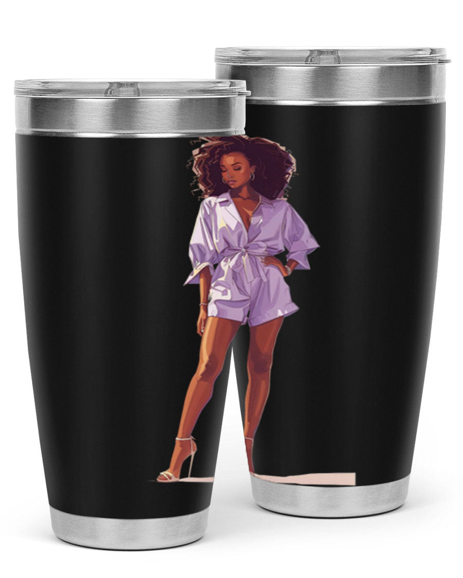 Fashion girl wearing a lavender cotton tank top, showcasing a stylish and comfortable design perfect for casual wear.