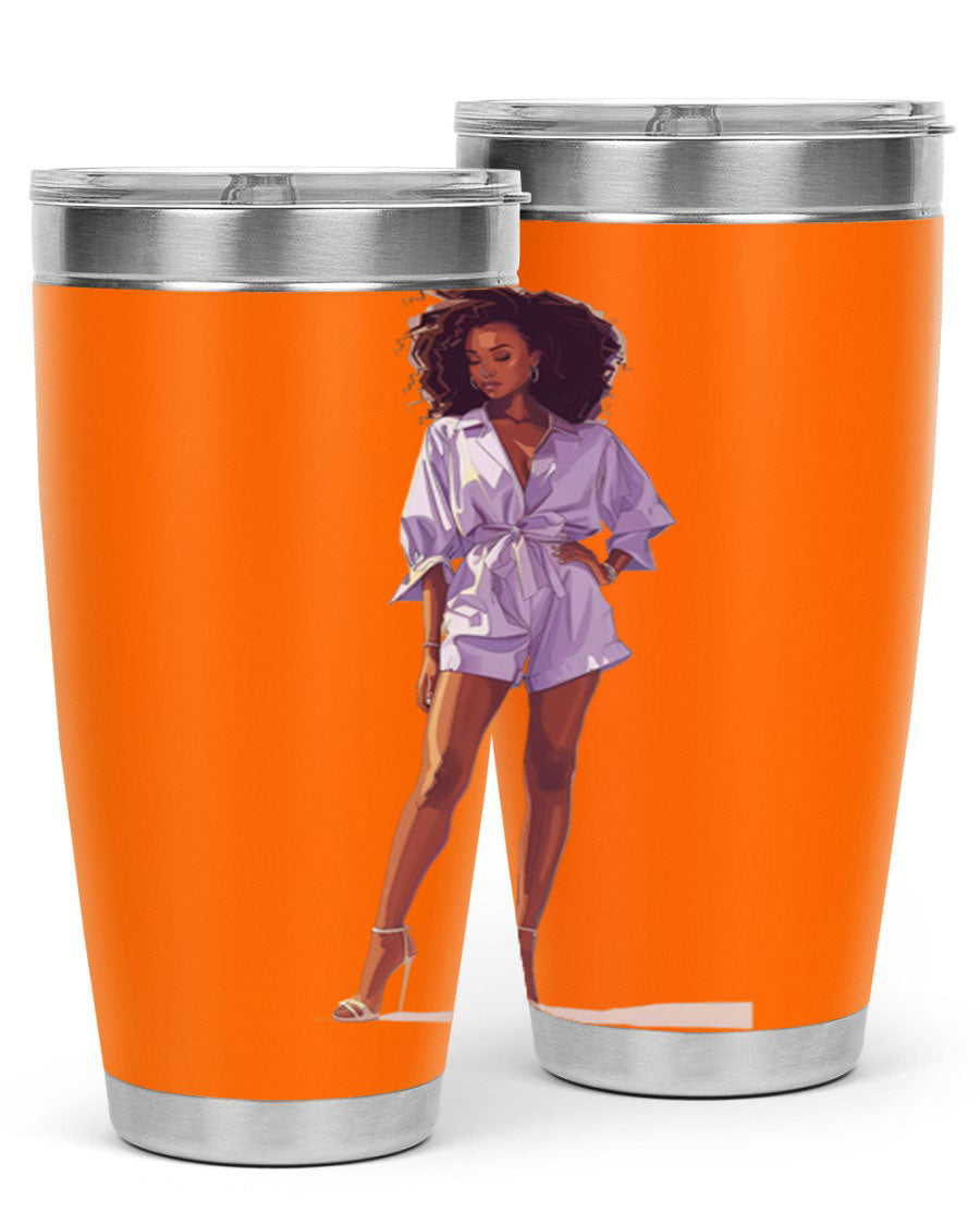 Fashion girl wearing a lavender cotton tank top, showcasing a stylish and comfortable design perfect for casual wear.