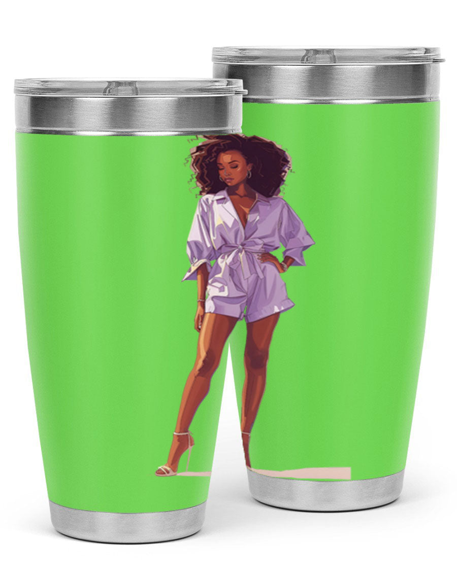 Fashion girl wearing a lavender cotton tank top, showcasing a stylish and comfortable design perfect for casual wear.