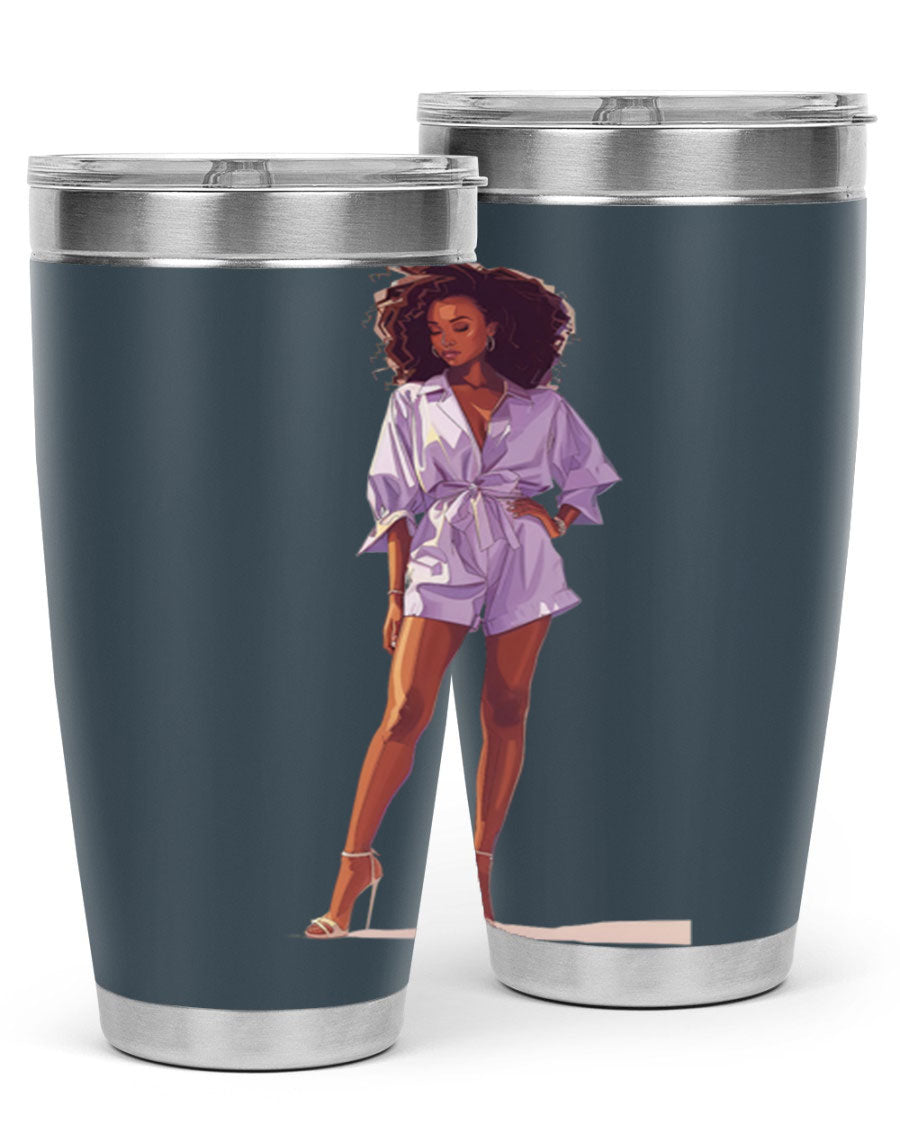 Fashion girl wearing a lavender cotton tank top, showcasing a stylish and comfortable design perfect for casual wear.