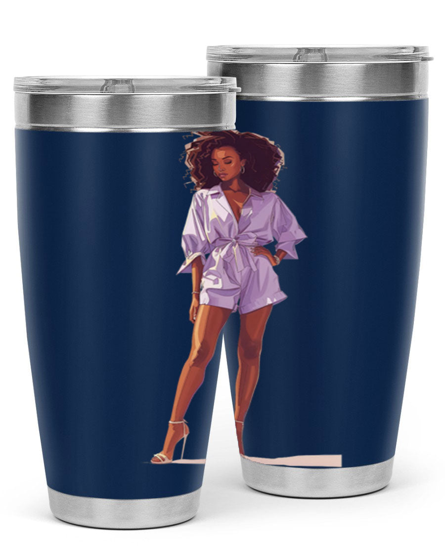 Fashion girl wearing a lavender cotton tank top, showcasing a stylish and comfortable design perfect for casual wear.