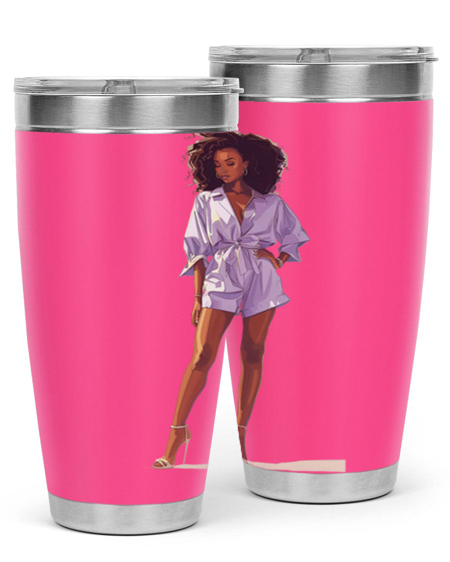 Fashion girl wearing a lavender cotton tank top, showcasing a stylish and comfortable design perfect for casual wear.