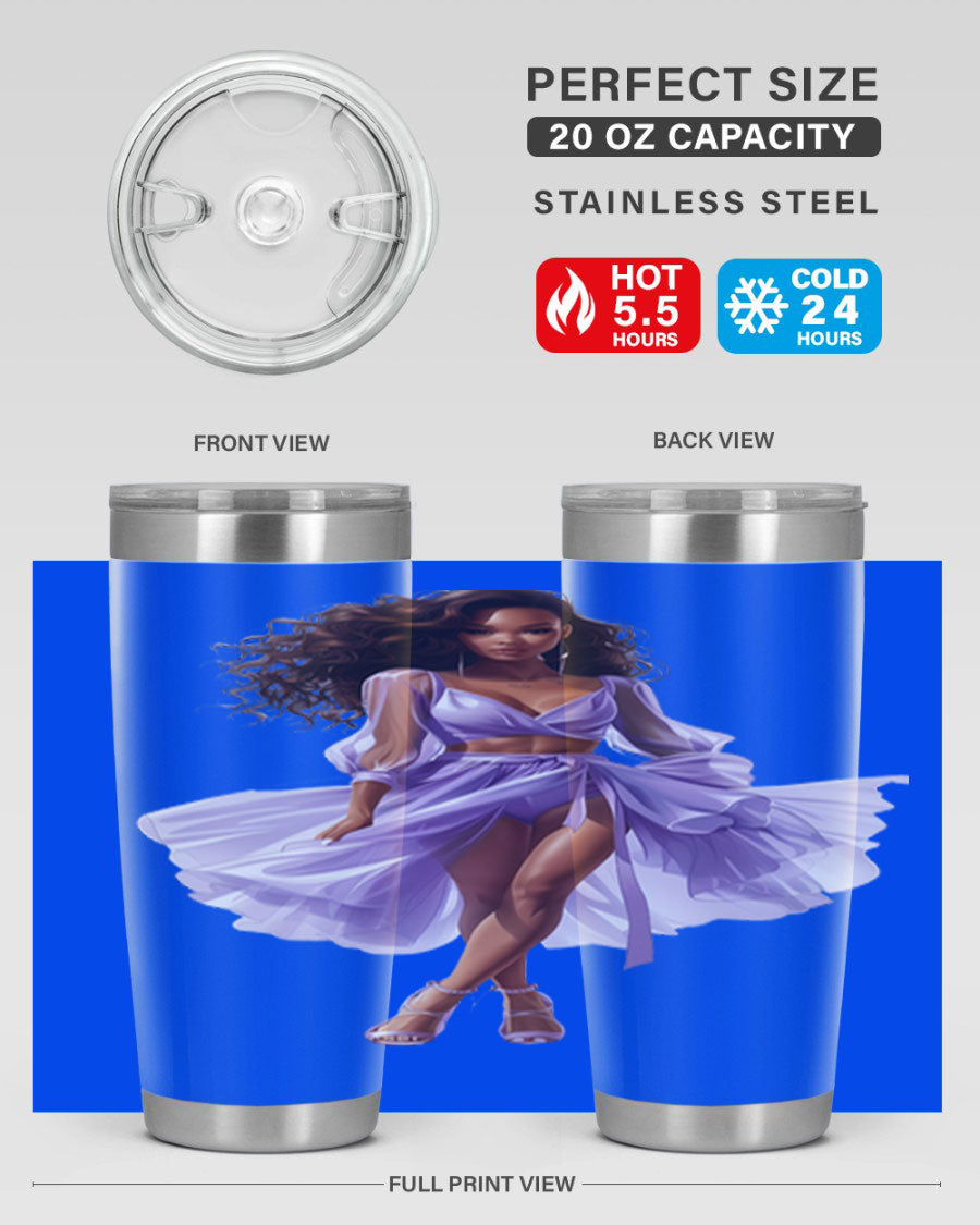 Fashion girl in lavender cotton tank top, showcasing a stylish and comfortable design perfect for casual wear.