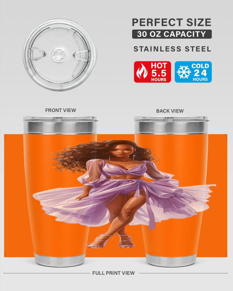 Fashion girl in lavender cotton tank top, showcasing a stylish and comfortable design perfect for casual wear.