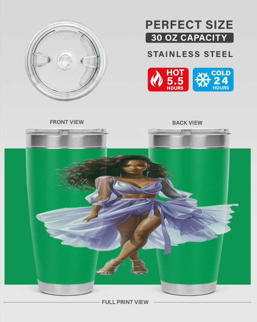 Fashion girl in lavender cotton tank top, showcasing a stylish and comfortable design perfect for casual wear.