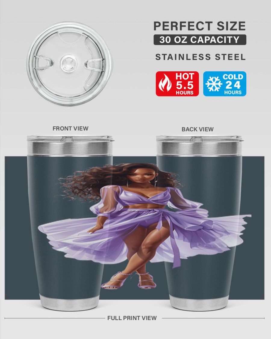 Fashion girl in lavender cotton tank top, showcasing a stylish and comfortable design perfect for casual wear.