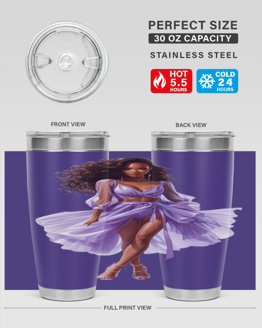 Fashion girl in lavender cotton tank top, showcasing a stylish and comfortable design perfect for casual wear.