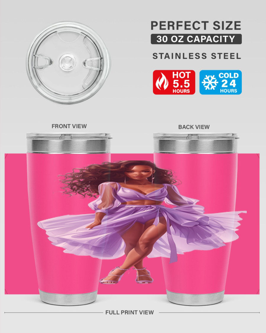 Fashion girl in lavender cotton tank top, showcasing a stylish and comfortable design perfect for casual wear.