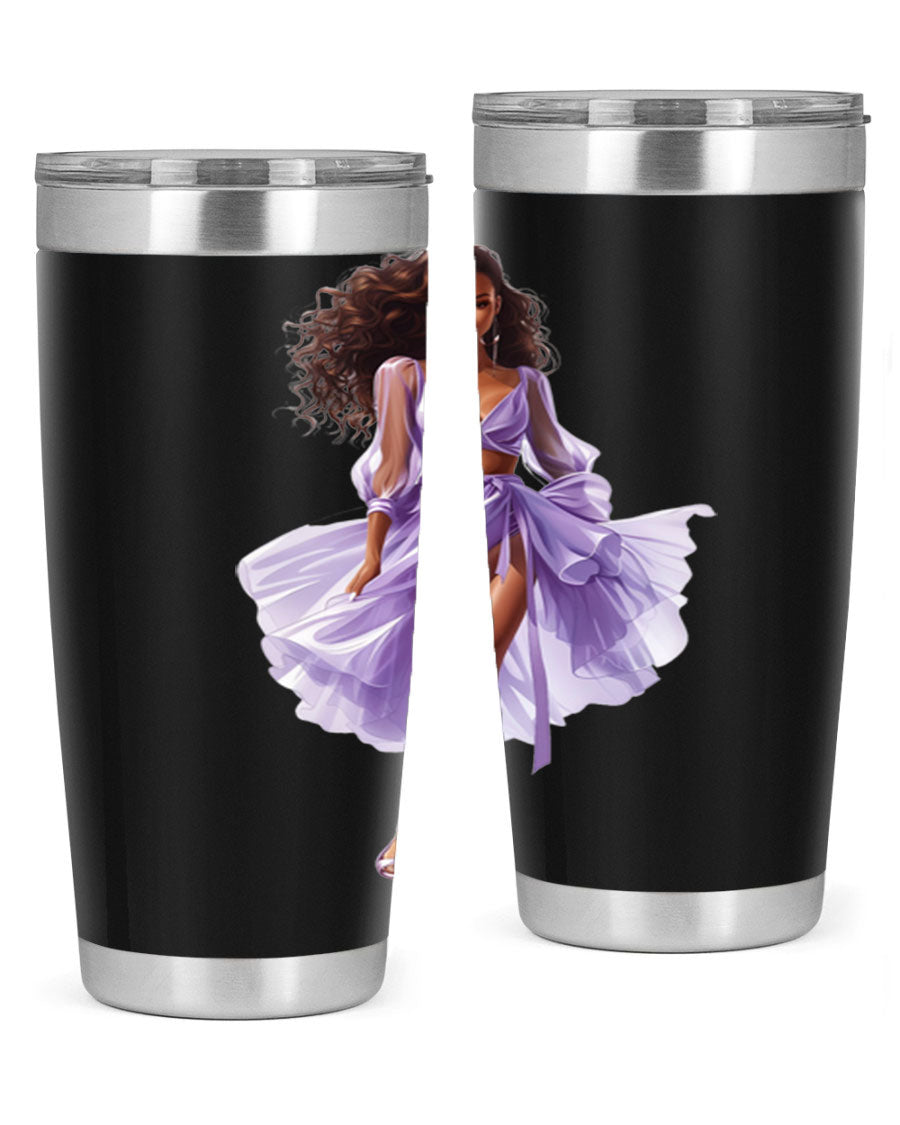 Fashion girl in lavender cotton tank top, showcasing a stylish and comfortable design perfect for casual wear.