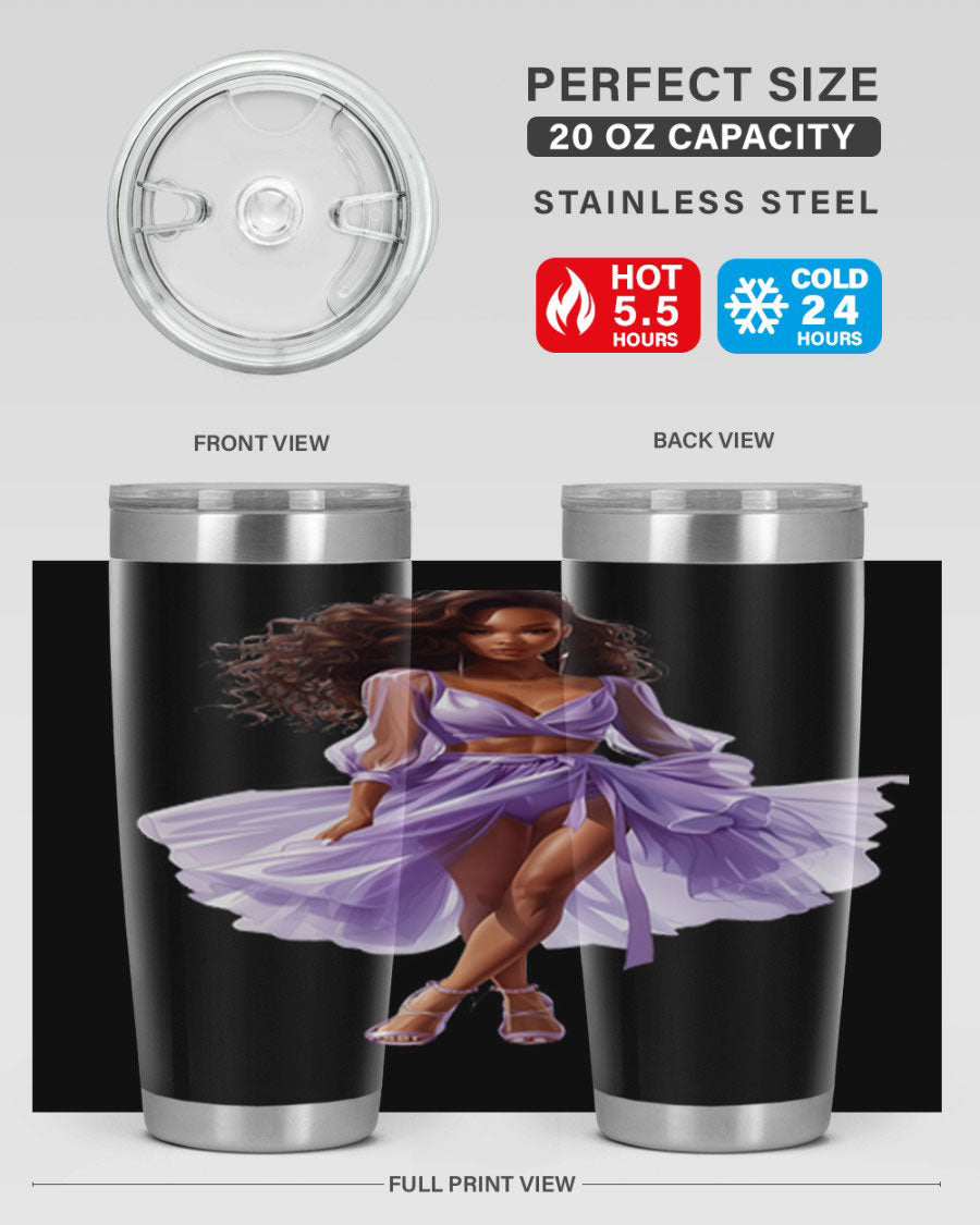 Fashion girl in lavender cotton tank top, showcasing a stylish and comfortable design perfect for casual wear.