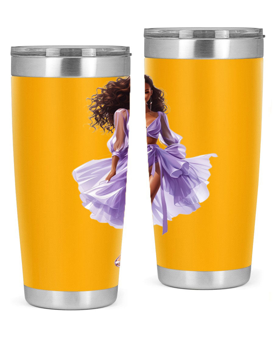 Fashion girl in lavender cotton tank top, showcasing a stylish and comfortable design perfect for casual wear.