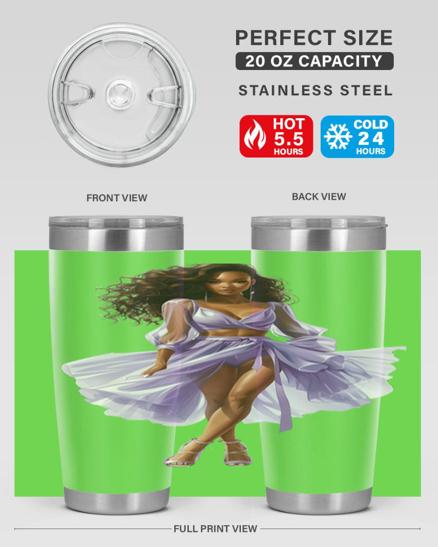 Fashion girl in lavender cotton tank top, showcasing a stylish and comfortable design perfect for casual wear.