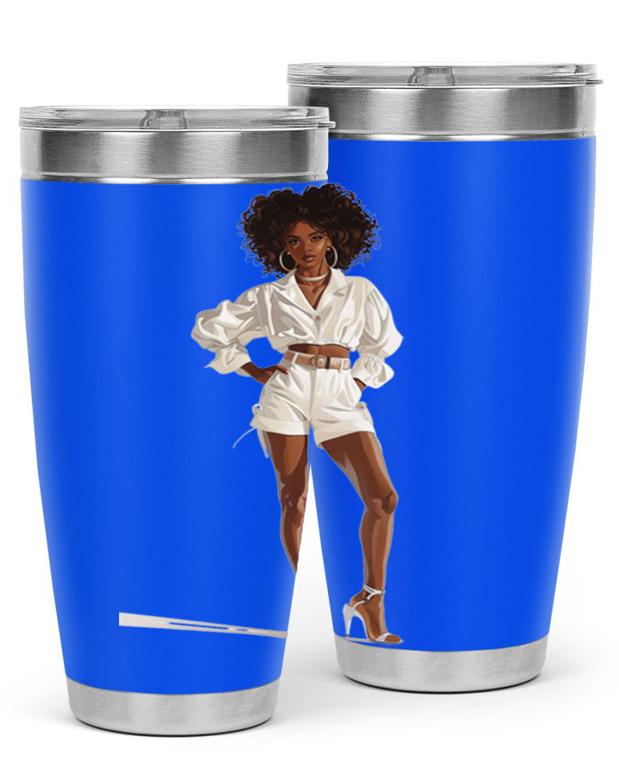 Fashion girl wearing a stylish white cotton tank top, showcasing a casual summer look.