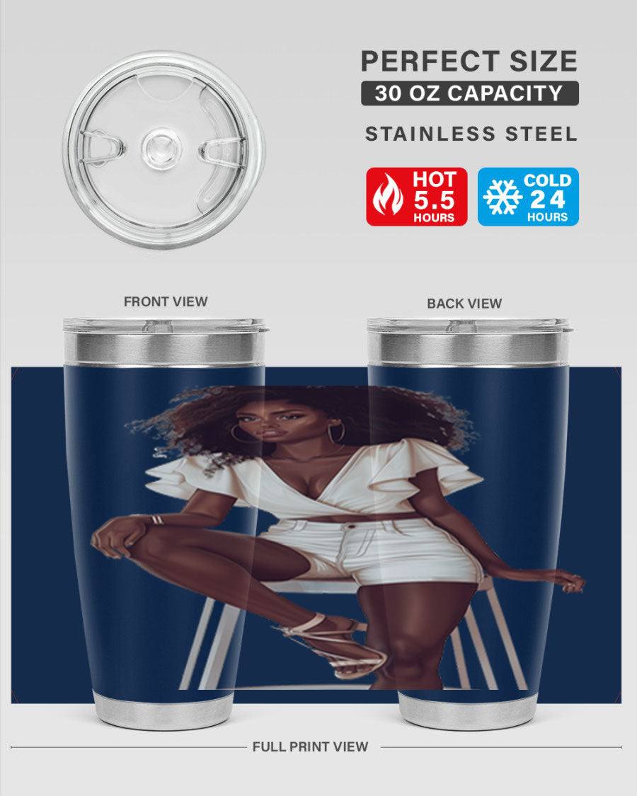 Fashion girl wearing a stylish white cotton tank top, showcasing a trendy and casual summer look.