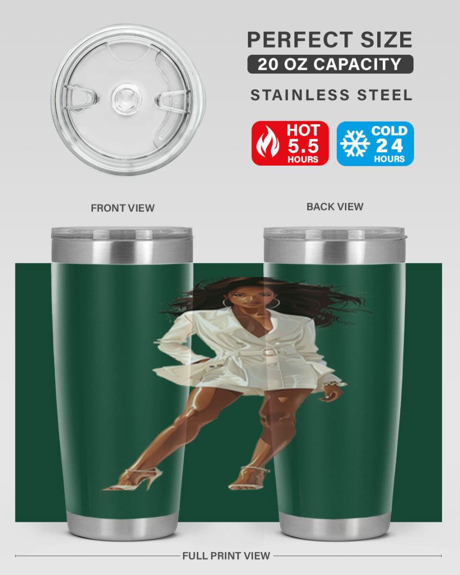 A stylish fashion girl wearing a white cotton tank top, showcasing a trendy and casual look perfect for summer outings.