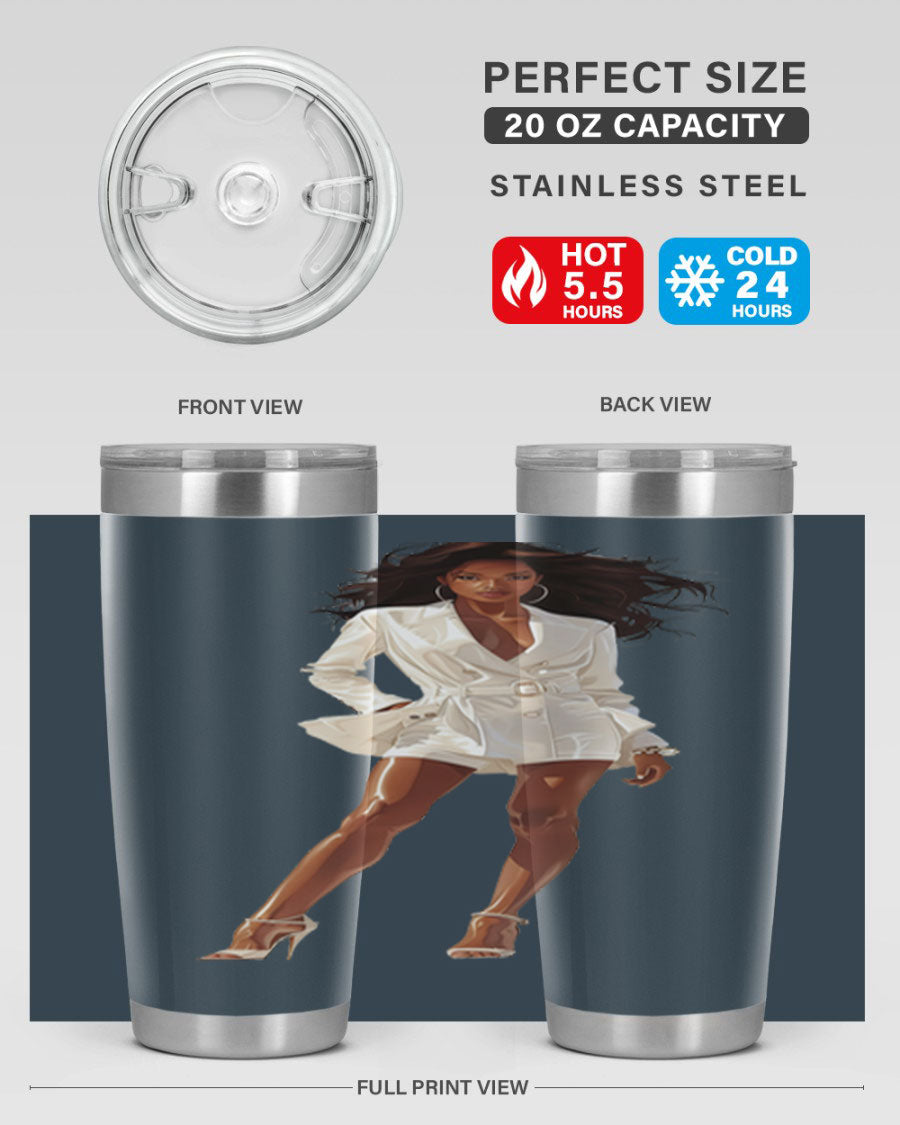 A stylish fashion girl wearing a white cotton tank top, showcasing a trendy and casual look perfect for summer outings.