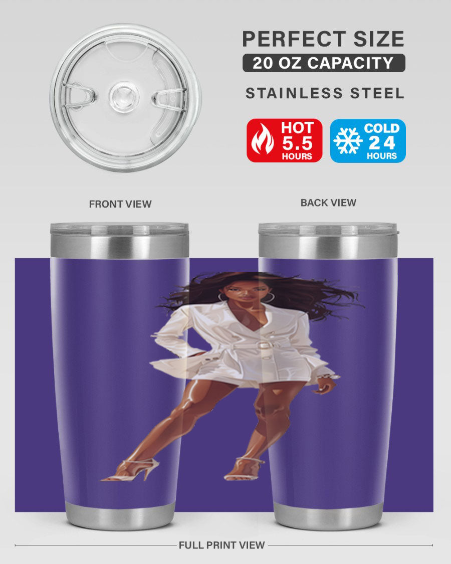 A stylish fashion girl wearing a white cotton tank top, showcasing a trendy and casual look perfect for summer outings.